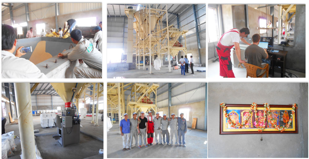 local operator from Iran have began to use 30t/h dry mix mortar machine by themselves 