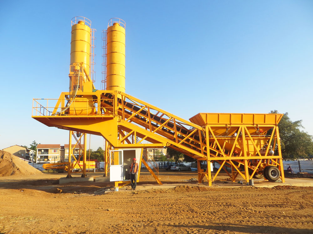 mobile concrete batching plant YHZS35