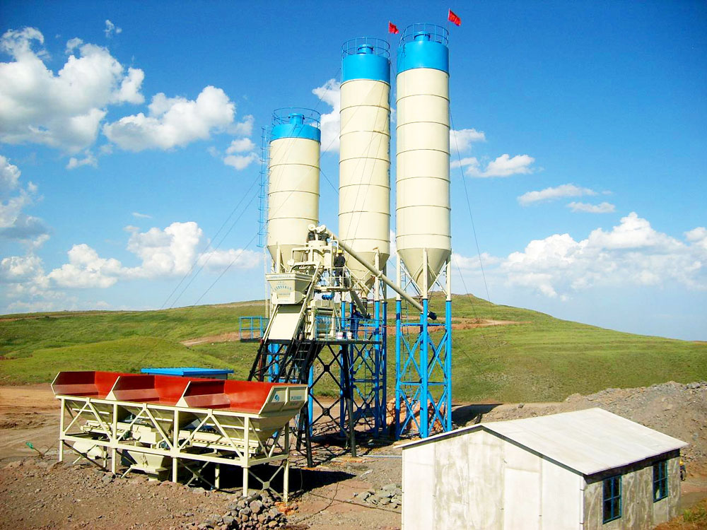 stationary concrete batching plant HZS50