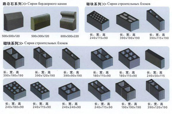 finished concrete blocks