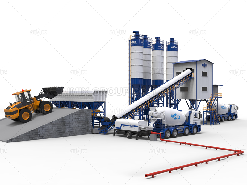 AJ-120 concrete batching plant-for-concrete production and sales