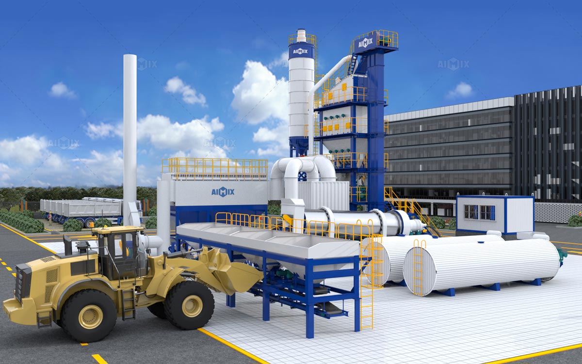 asphalt plant for asphalt mixture supply