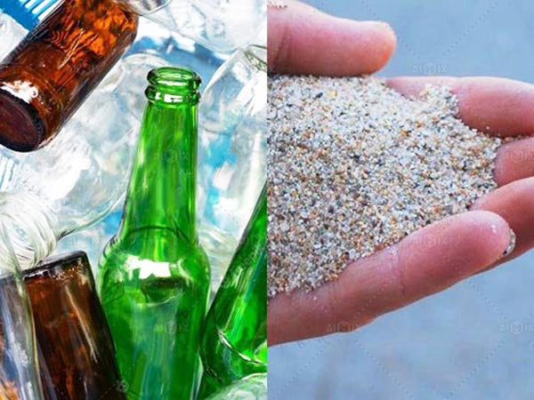 turn waste glass into sand