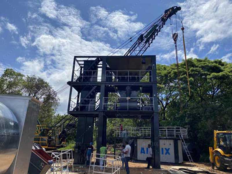 Installation of an asphalt plant in Sri Lanka