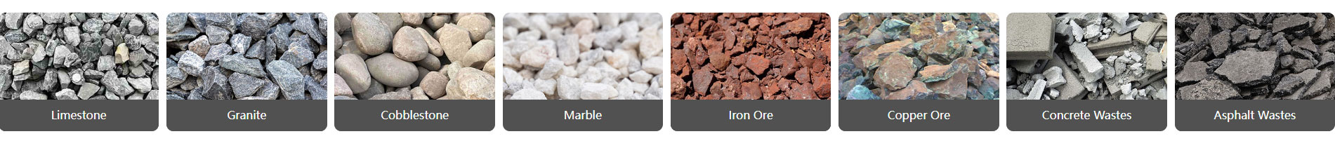 raw material of the stone crusher plant