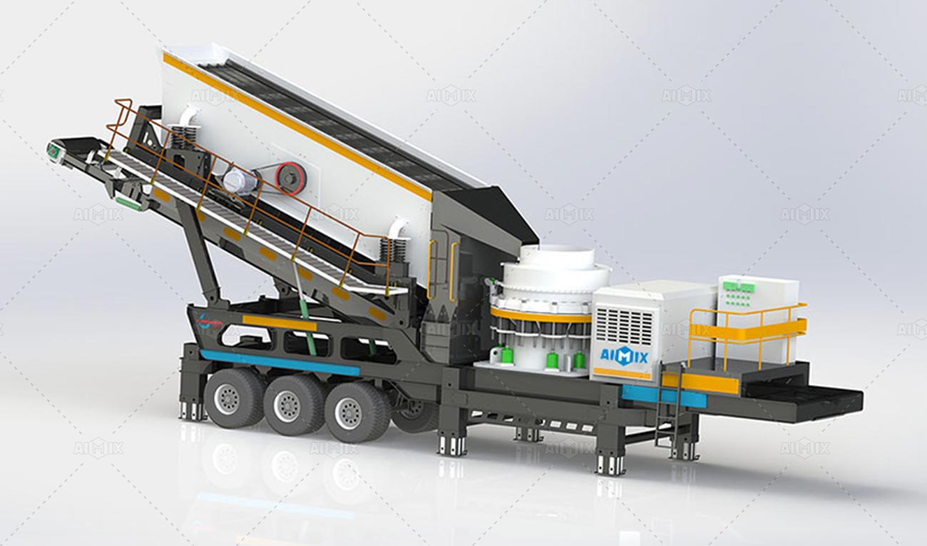 AIMIX mobile cone crusher plant