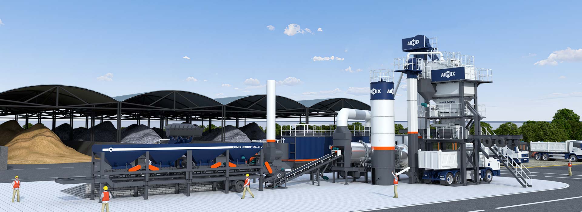 mobile asphalt batch plant in AIMIX