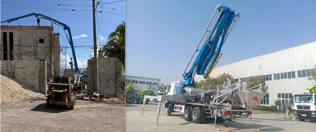 33m Boom Mobile Concrete Pump Pumping for Jamaica Building Construction