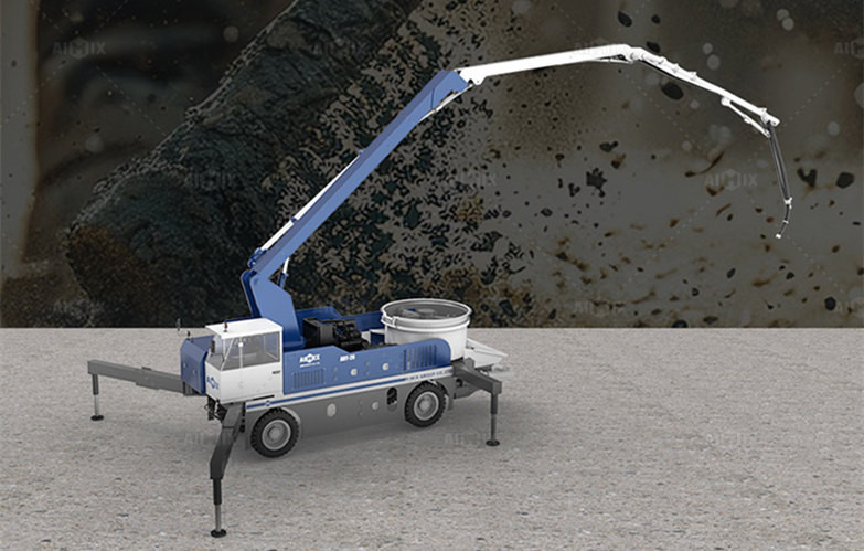 Boom Type Wheel Chassis Concrete Pump Mobile