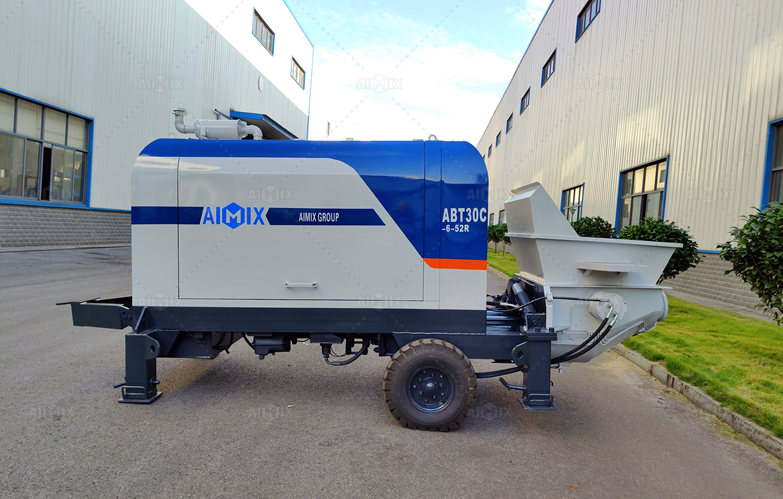 Trailer Type Mobile Concrete Pump with Wheels