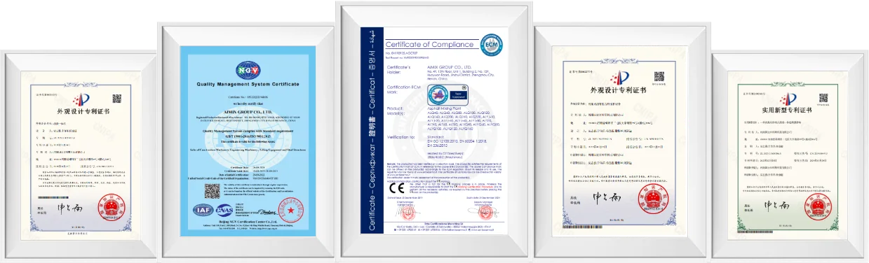 Mini Asphalt Plant Patent certification