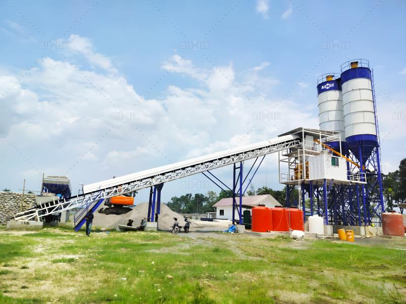AJ-60 ready mix concrete plant for road construction