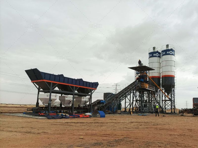 AJM75 foundation-free batch plant for substation construction