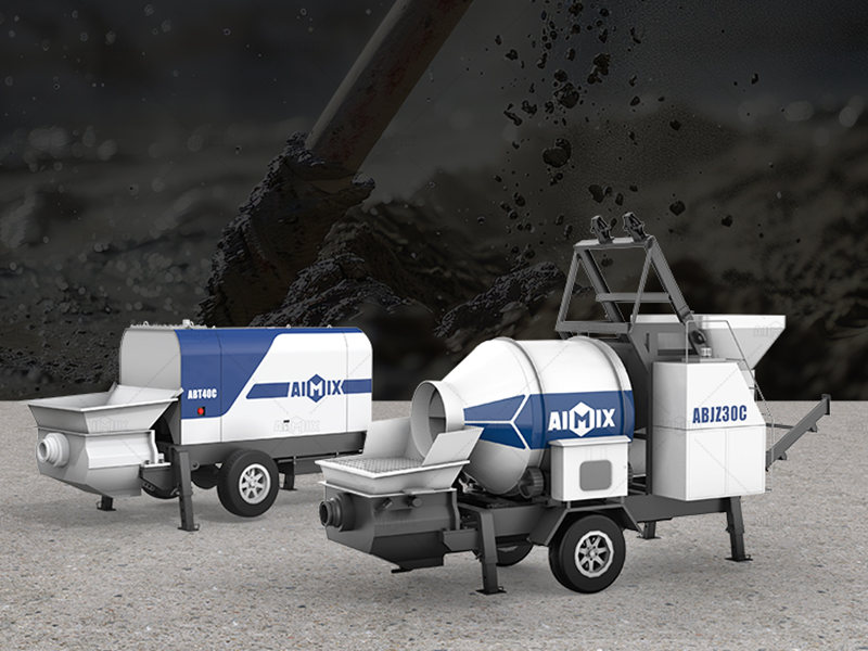 Aimix trailer type and mixer type concrete pumps