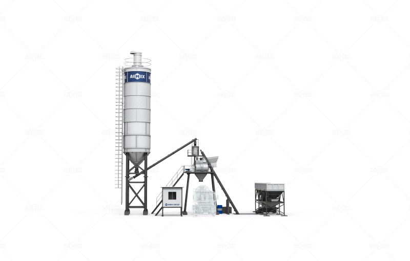 AJ stationary type small concrete plant for sale