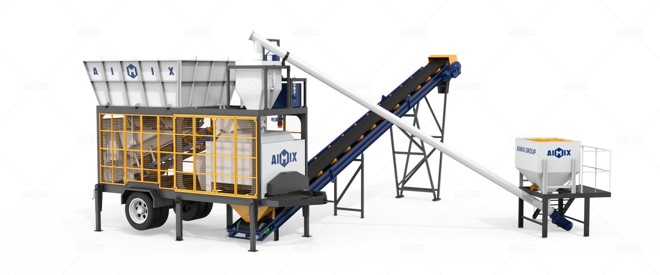 AJSY compact portable batching plant for sale