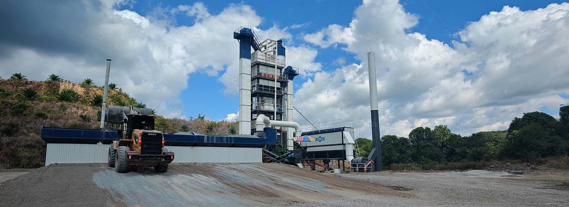 120tph stationary asphalt plant for green asphalt road construction