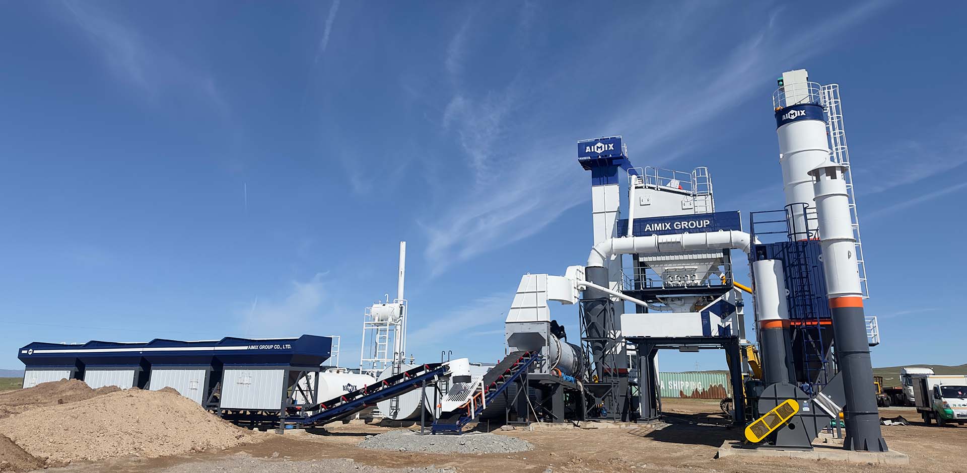 80tph ashphalt mixing plant for road building in Mongolia