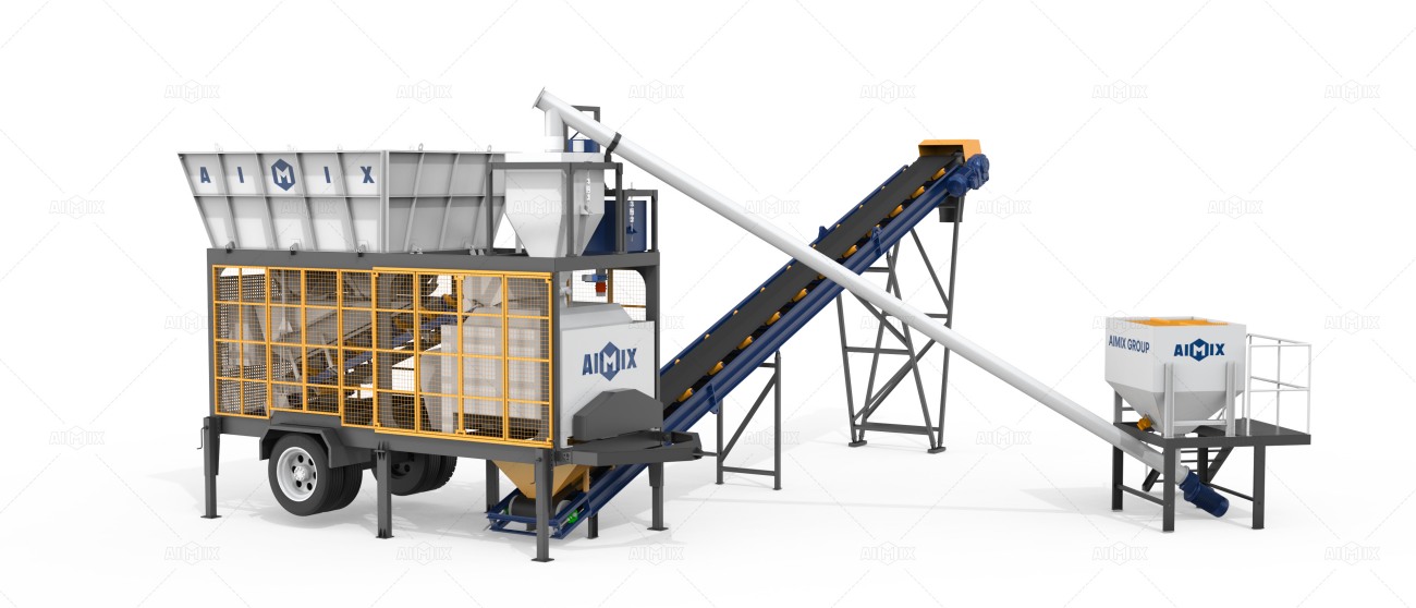 AJSY series mobile ready mix plant for sale