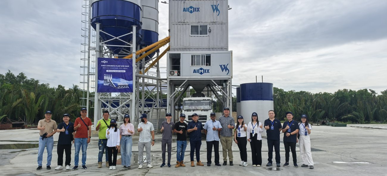 concrete plant site tour in Malaysia concluded successfully