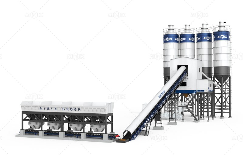 AJ180 stationary batching concrete plant