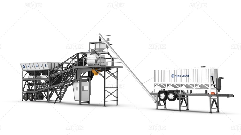Aimix AJY60 mobile batching concrete plant solution