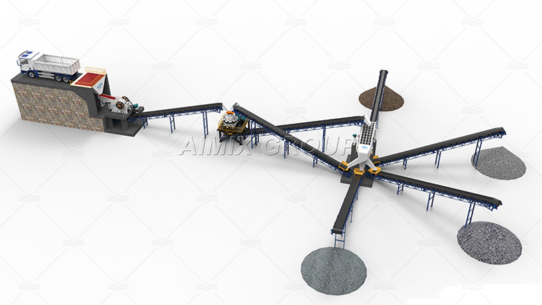 Construction Aggregates production through crushing limestone