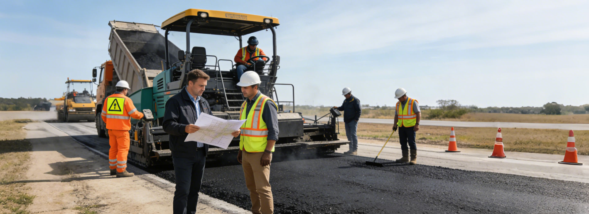 Workforce Configuration for asphalt road construction