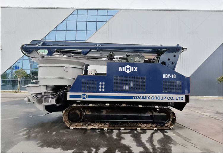 crawler pan mixer concrete boom pump ABY18 model