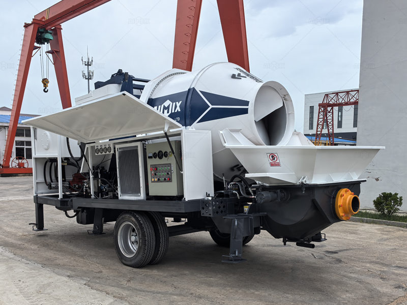 diesel concrete pump with mixer machine from Aimix
