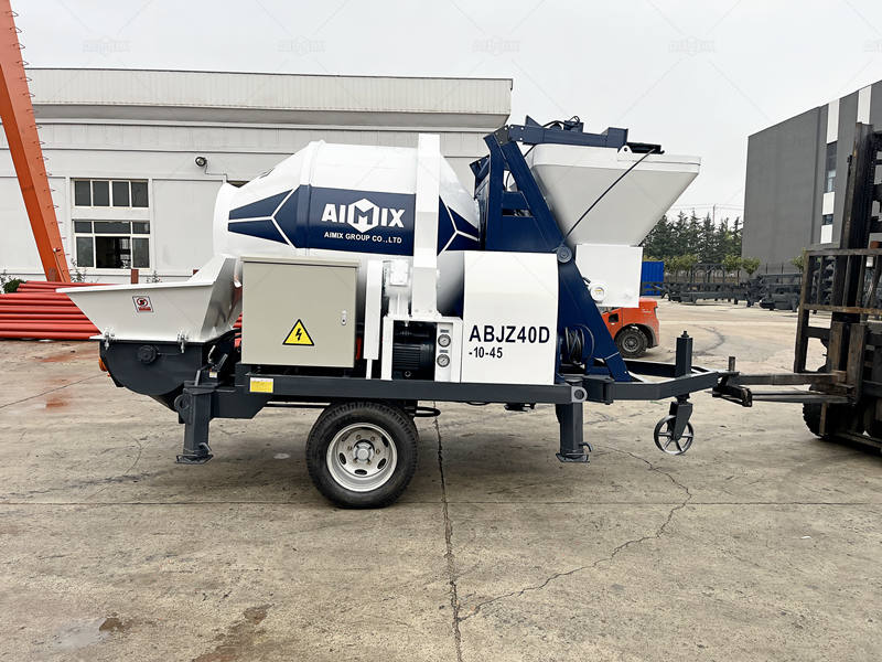 electric powered drum mixer concrete pump