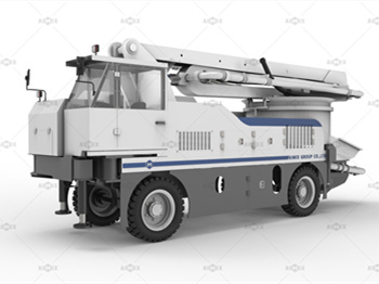 wheel chassis Boom Concrete Pump with 26m boom