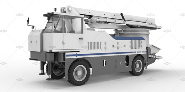 wheel chassis boom electric concrete pump for sale