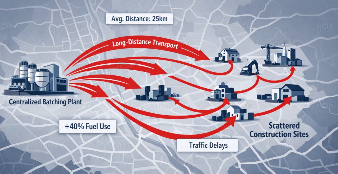 Transportation Emissions in Traditional Centralized Concrete Supply