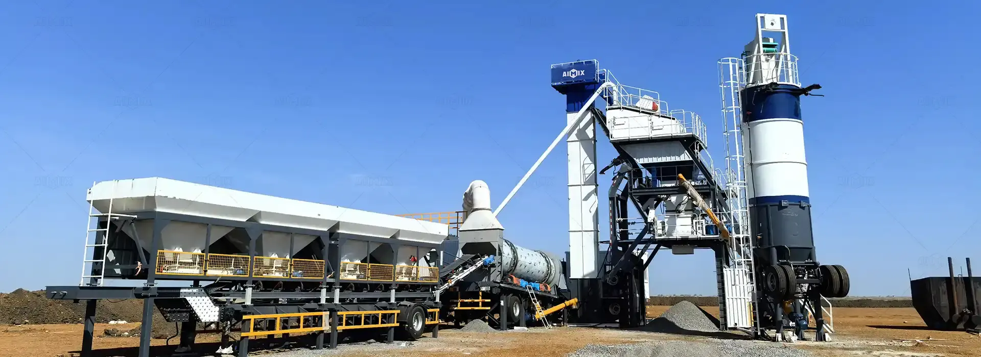 ALYQ-100 mobile asphalt batch plant for Sudan asphalt road construction