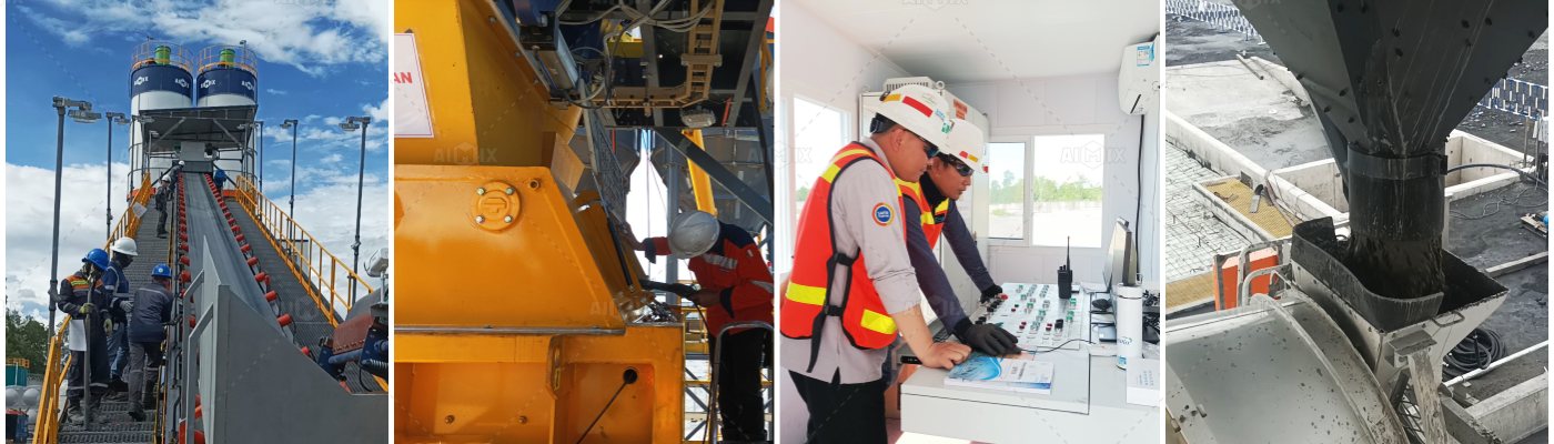 debugging steps of batching concrete plants