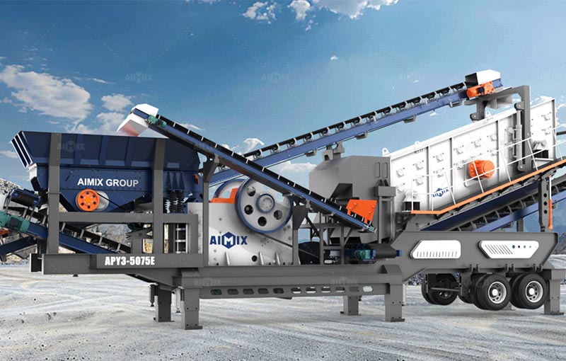 APY3 mobile stone crushing plant - jaw type