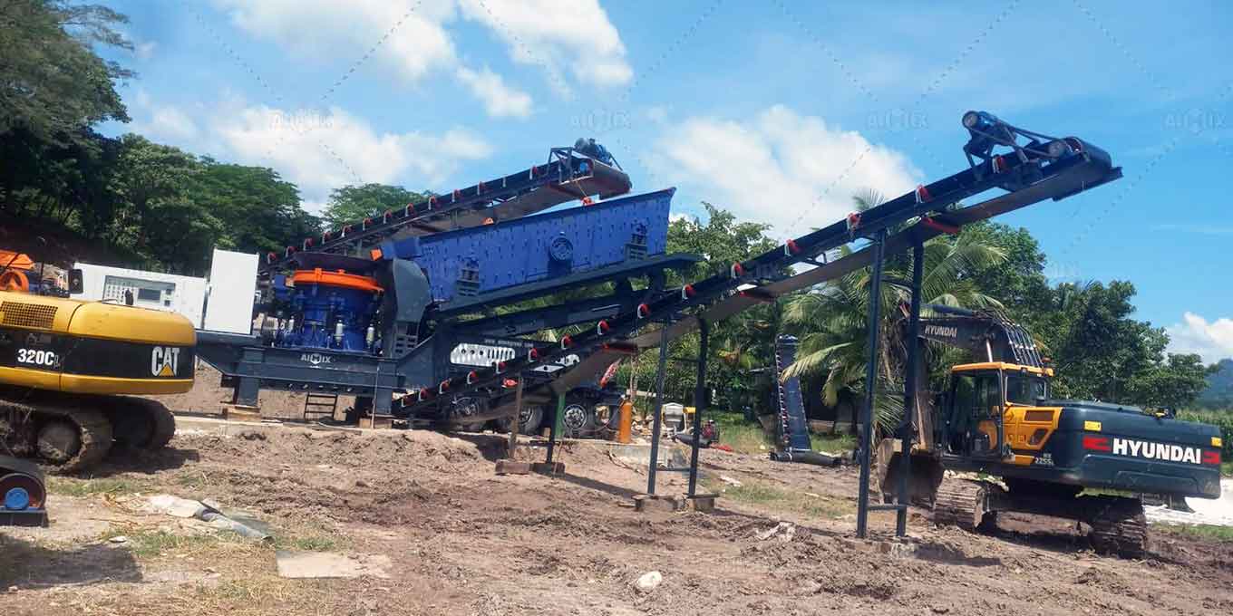 crushing granite rocks on-site