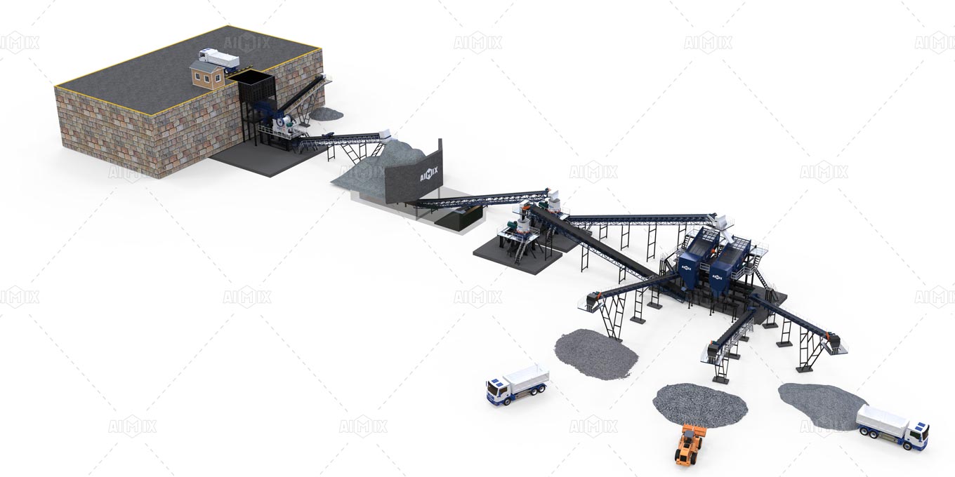 100 tons stone crusher plant for basalt crushing
