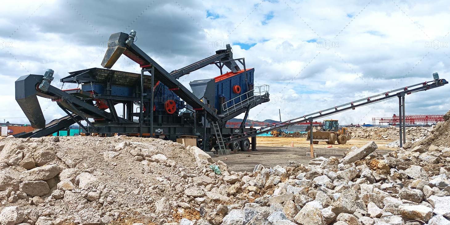 150tph Mobile Impact Crushing Plant Used for Construction Waste Recycling in Colombia
