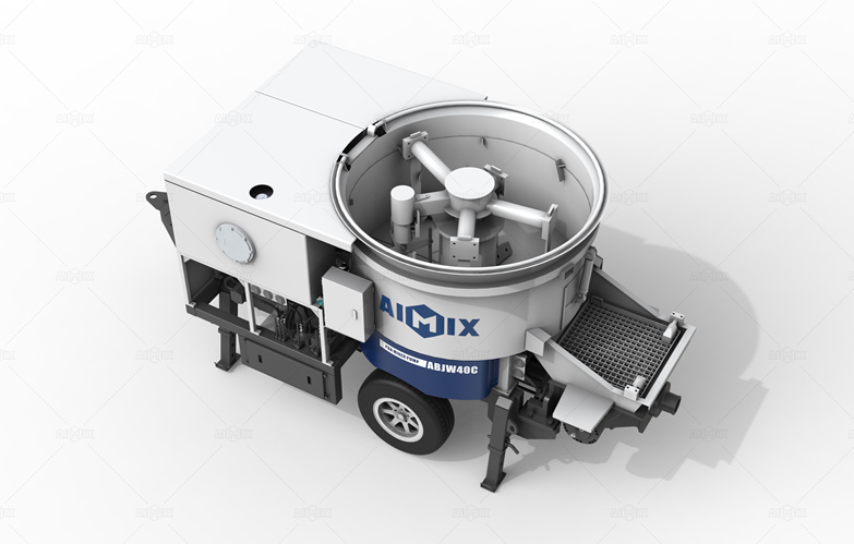 ABJW40C vertical shaft pan mixer type concrete pump