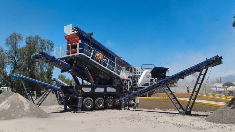 60tph Mobile Granite Rock Crusher for Sand and Gravel Production