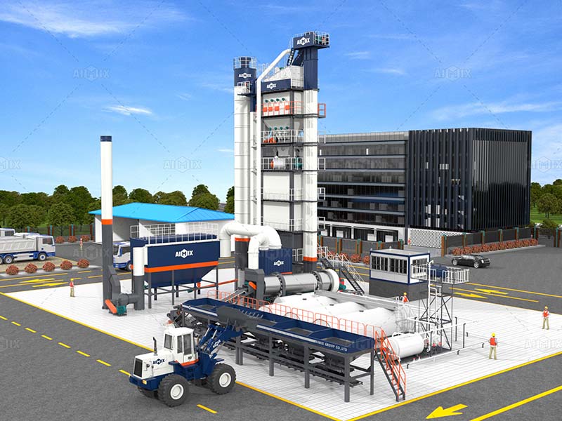 batch type asphalt plant for low-NOx Combustion System
